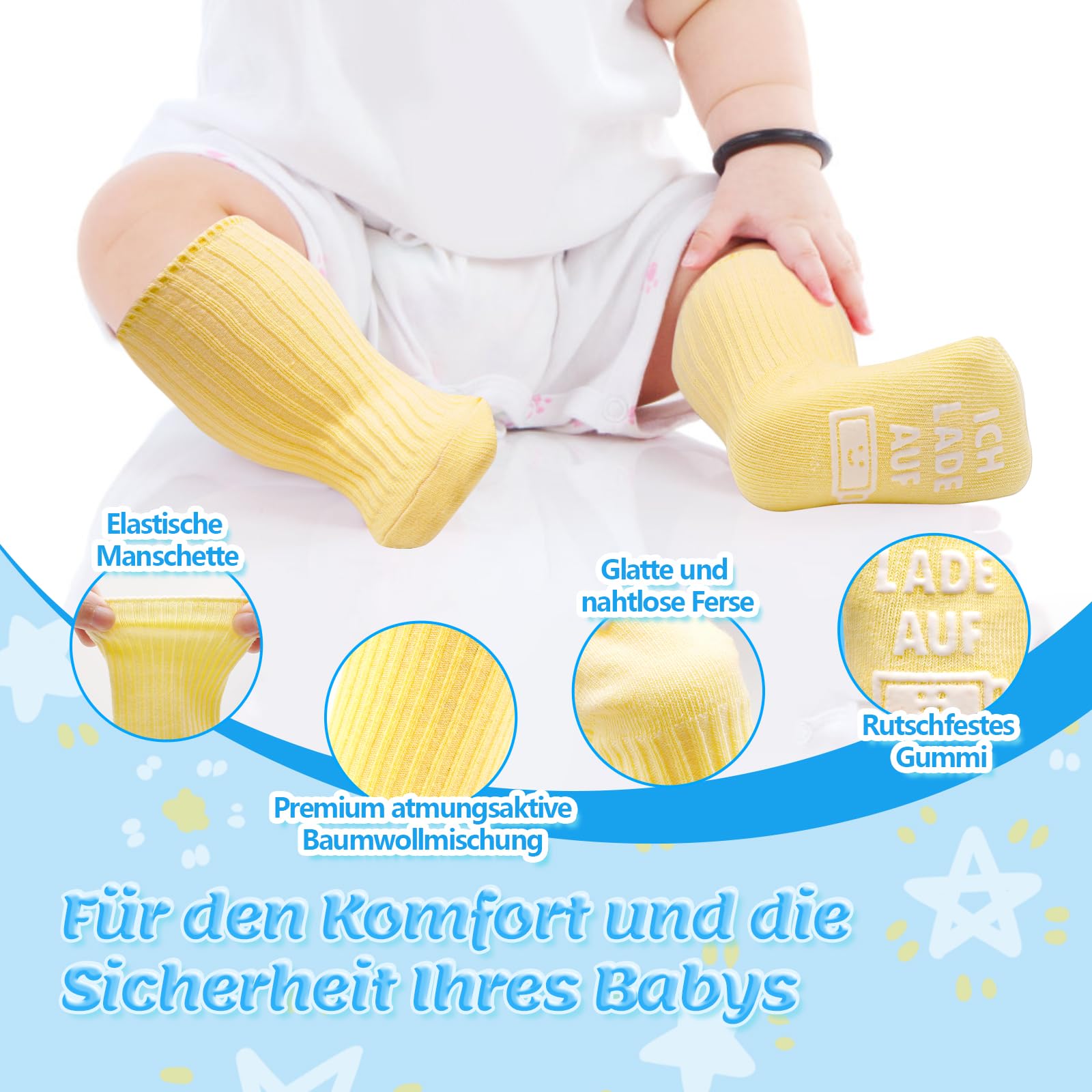 4 Paare Baby Socken 0-12 Monate, Babygeschenke zur Geburt Junge Mädchen, Baby Geschenk Junge Mädchen, Neugeborenen Geschenk, Babyparty Geschenk, Personalisierte Geschenke Babysocken
