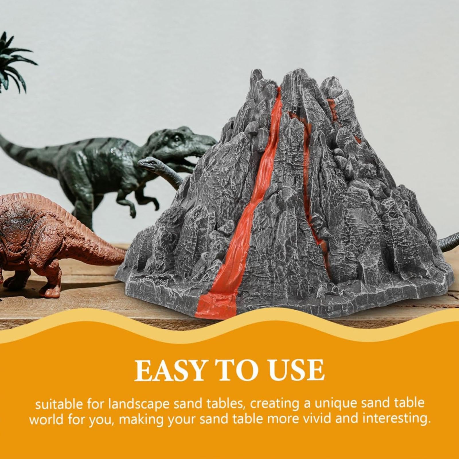 火山モデルHUGY 恐竜のおもちゃシミュレーション火山モデル Amazon.co.jp: 火山模型、火山模型のおもちゃ,シミュレーション火山の