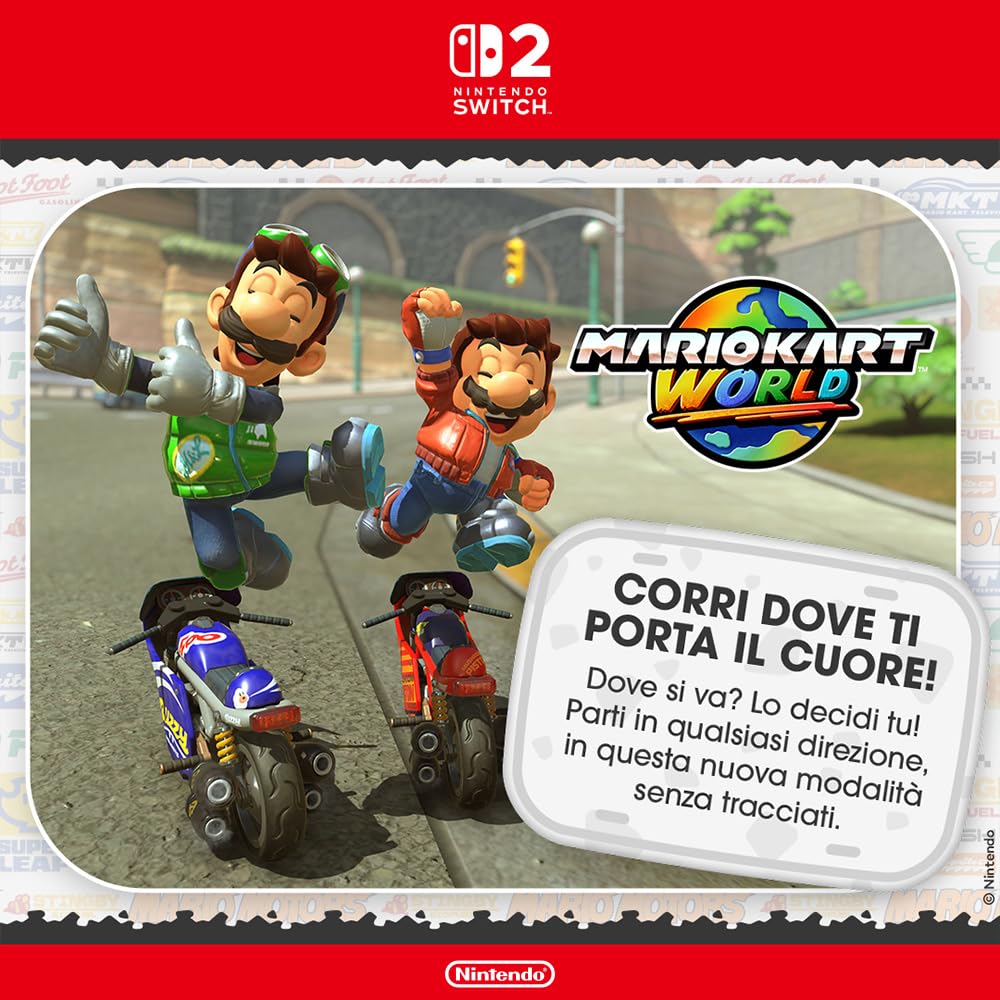 Mario Kart World Nintendo Switch ソフト Mario Kart World - Ed. Italiana - Versione su scheda