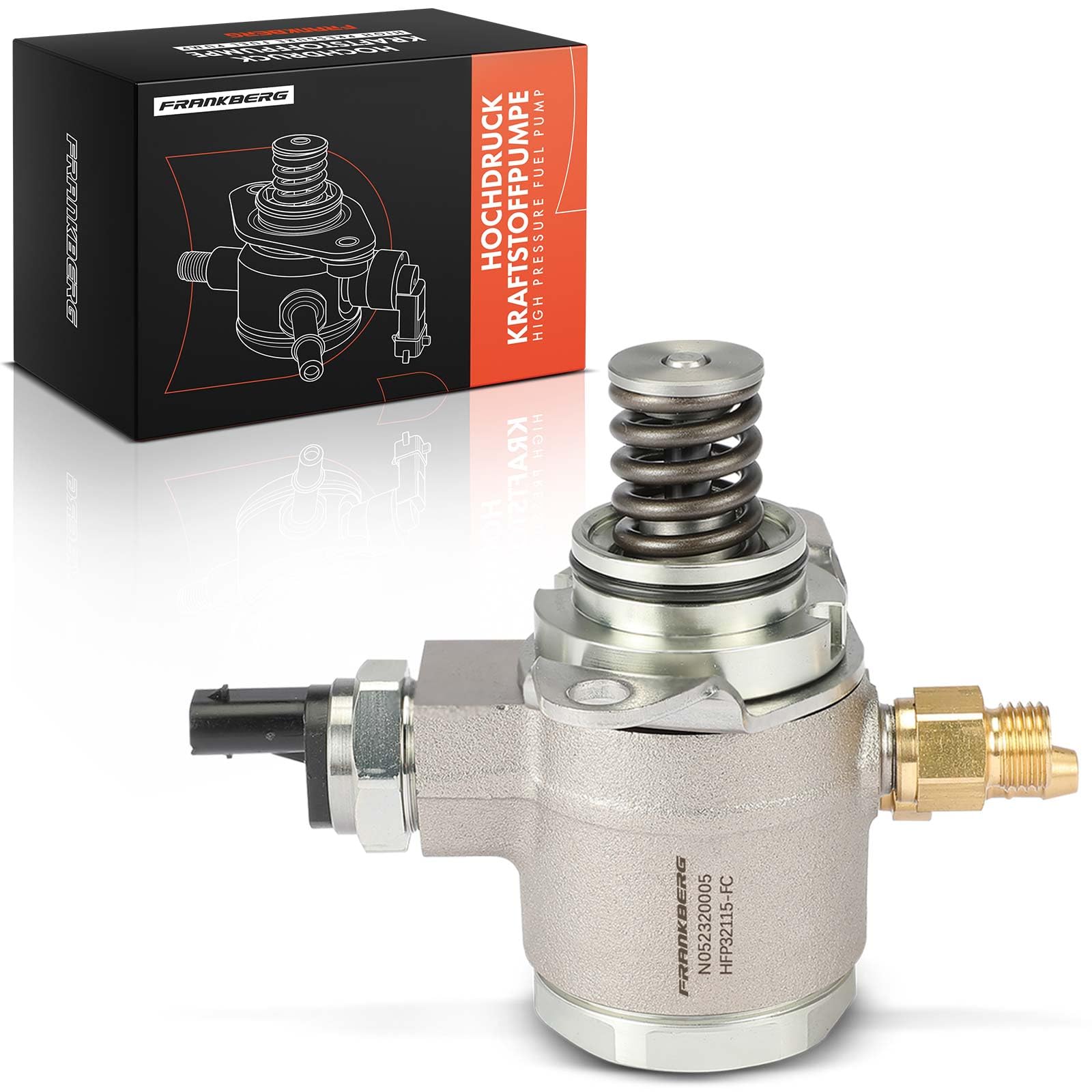 Frankberg Bomba de combustible de alta presión Gasolina Compatible con Polo 6C1 6R1 1.2L Golf V Variante 1K5 1.4L T.i.g.u.a.n 5N 1.4L T.o.u.r.a.n 1T1 1T2 1.4L P.a.s.s.a.t Variante 365 1.4L 03C127026R