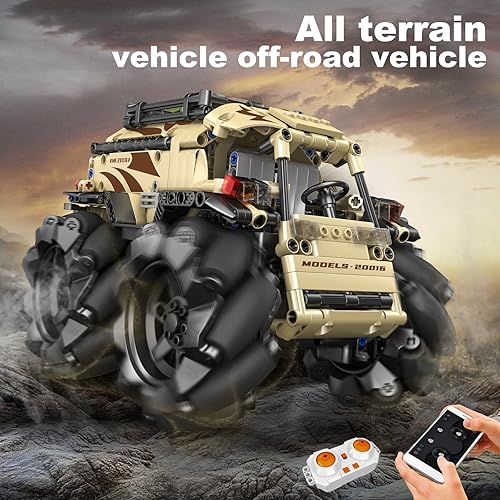 Miniatura 2 de Mould King Kit de bloques de construcción de automóvil ATV 20016, kit de modelo de carrito de ruedas todo terreno, Romote Control ATV Car para niños