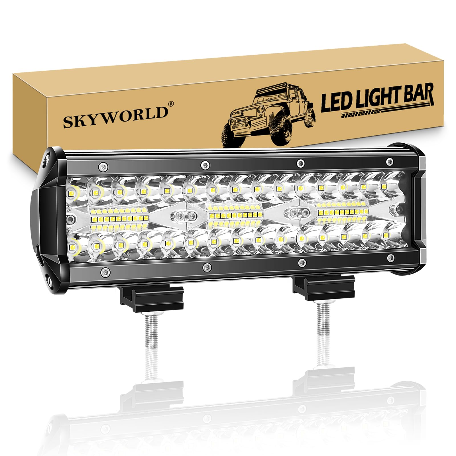 Willpower 20 Inch 420W Led Lichtbalk 12V 24V Led-verlichting Bar Waterbestendig IP67 LED Werklamp Mistlamp Led Light Bar Voor Vrachtwagen Tractor Auto Boot Offroad 4x4 met Kabelboom