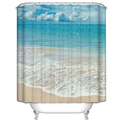 Beach Theme Shower Curtains Amazon Co Uk