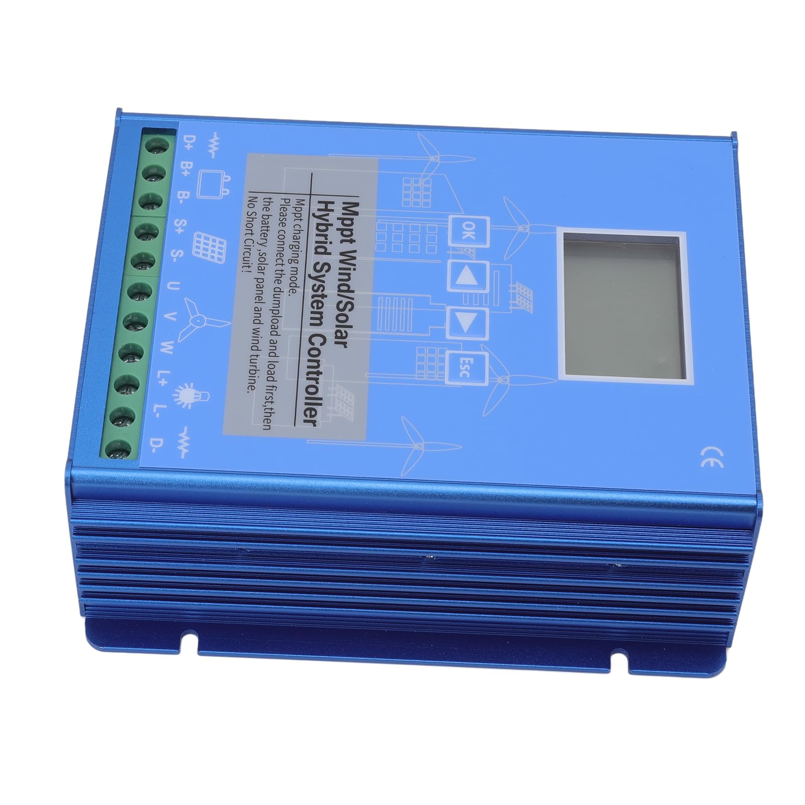 LCD Wyświetlacz Sterownik Hybrydowy Wiatru, ładowanie MPPT, Podwójny Zasilacz, Zasilacz Słoneczny Akumulator (GPI-8060)