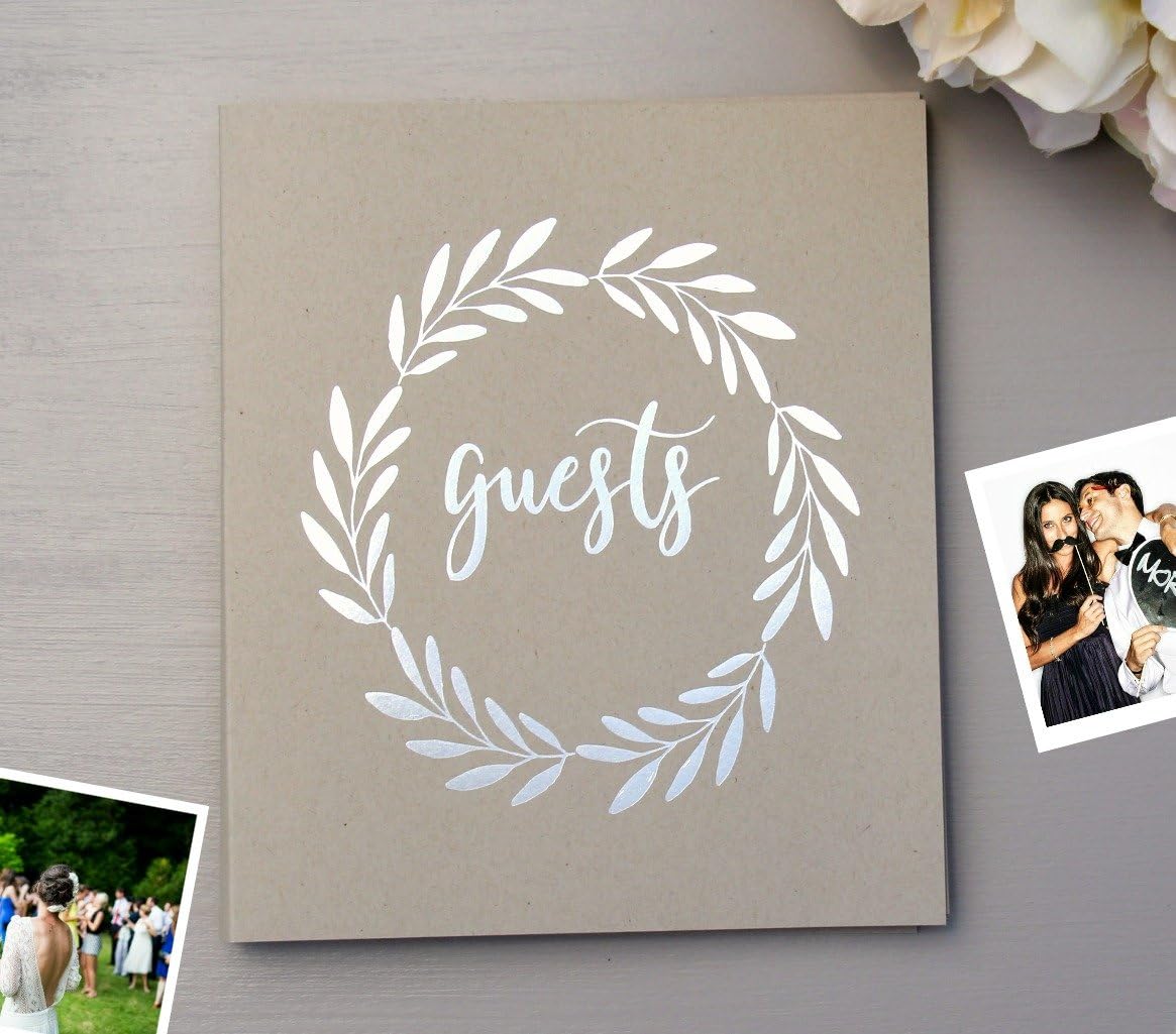 Rustic Wedding Guest Book Alternative. Softcover FlatLay 8