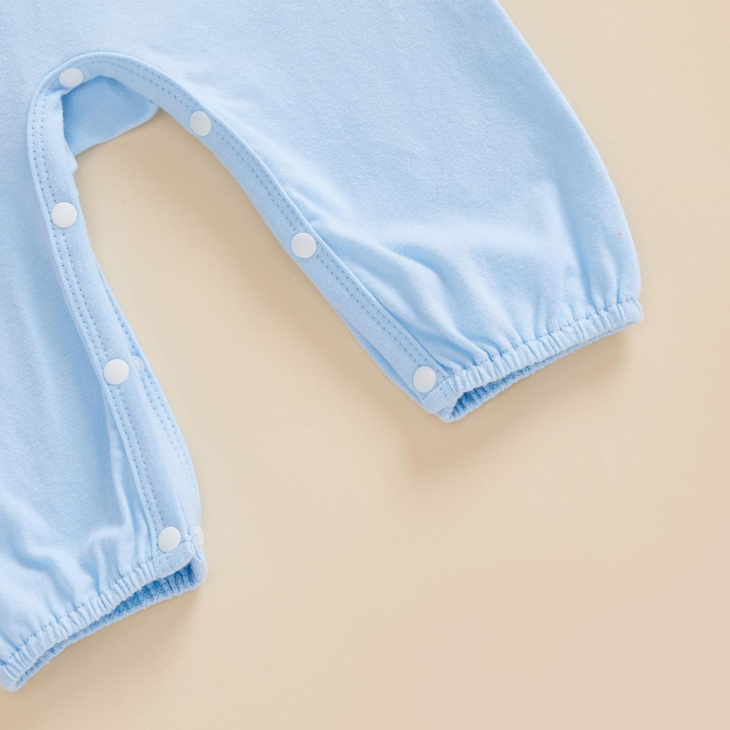 Merqwadd Baby Coming Home Outfit Boy Girl Cotton Long Sleeve Romper Jumpsuit Plain One-Piece Clothes - Image 6