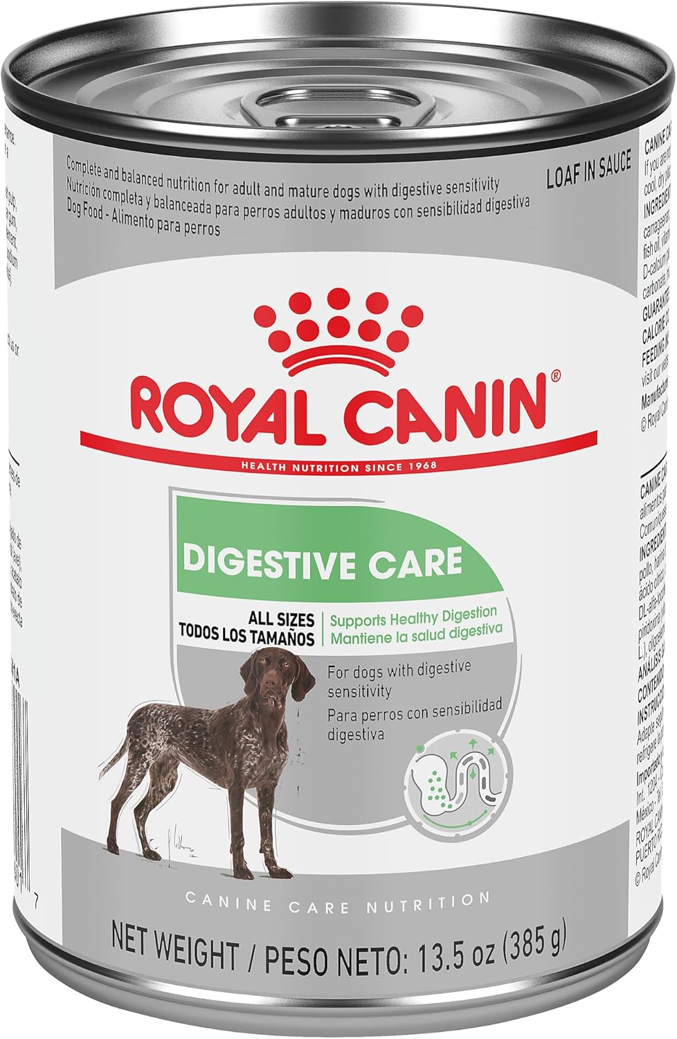(BB 26 ag 2027)Royal Canin Canine Care Nutrition Digestive Care Adult Loaf in Sauce Dog Food, 13.5 oz (Pack of 12) 13.5 Ounce (Pack of 12) Loaf in Sauce