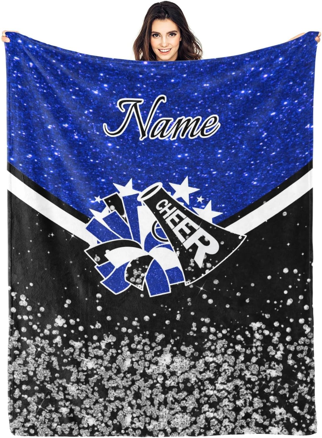 Personalized Cheer Cheerleader Loyal Red Blanket with Name Cheer Gifts 60x80inch Blanket for Girls Women Coach Cheerleader Gifts for Birthday Christmas