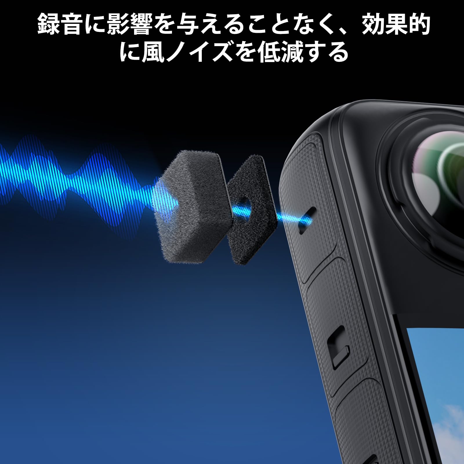 Amazon.co.jp: VRIG Insta360 X4用 風防マイクカバー Insta360x4/x3 用 
