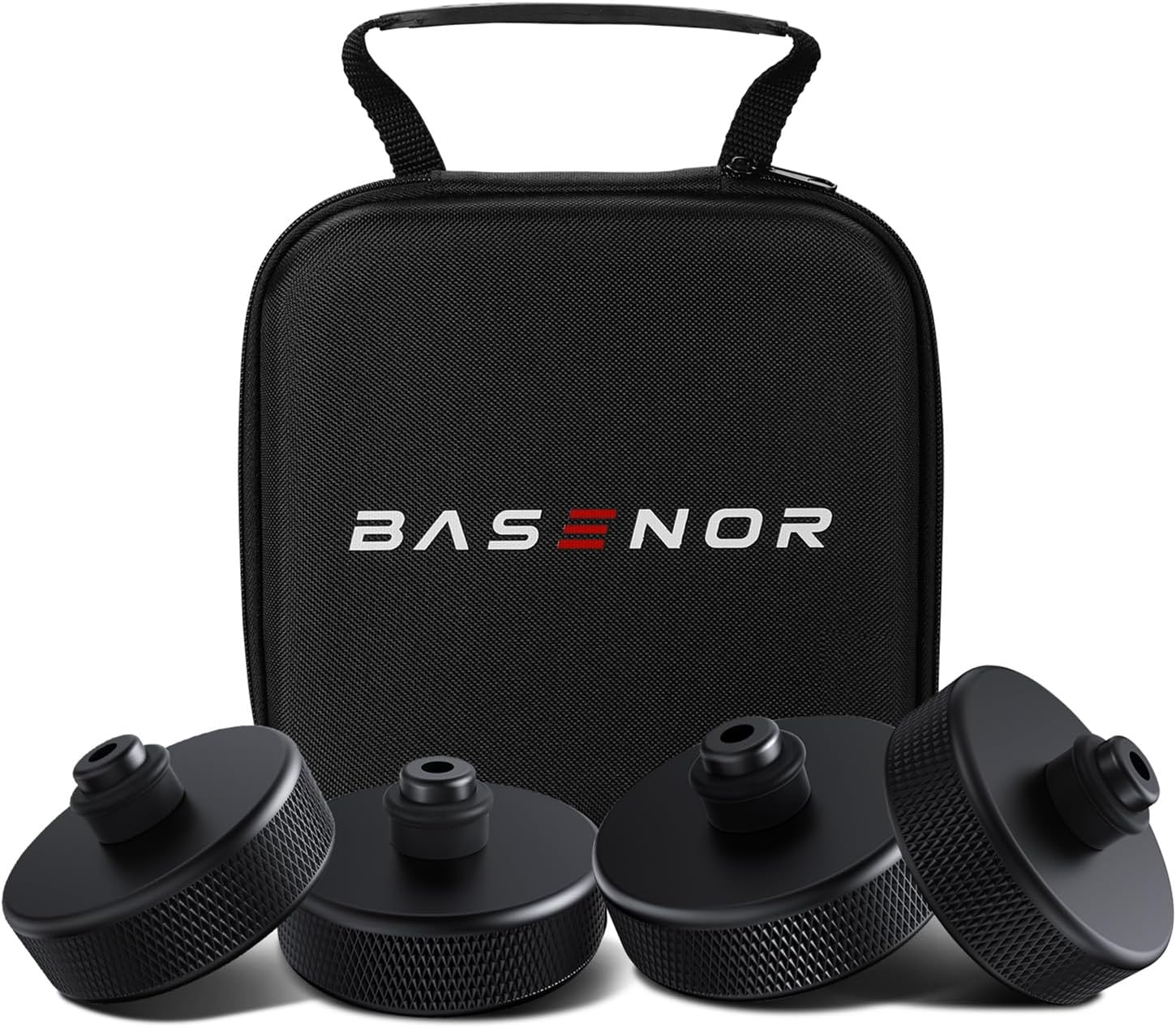 BASENOR Lifting Jack Pad for 2013-2026 Tesla Model Y(Juniper) /3/S/X, Jack Pucks with Storage Case, TPE Lifting Floor Jacks [Odorless,10x Hardness] to Protect Chassis, Tesla Vehicles Accessories