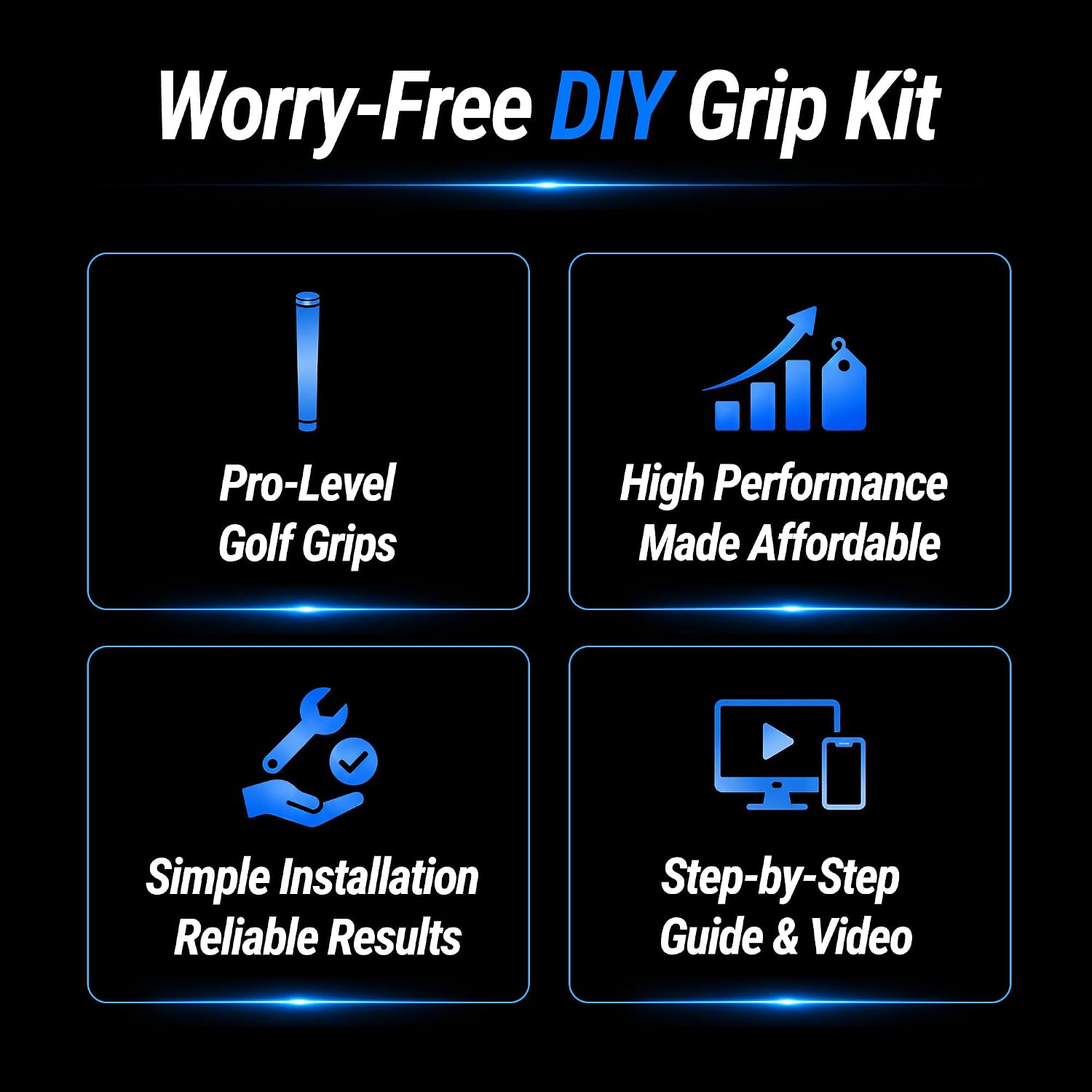 SAPLIZE G50 Endurance Golf Grips Set, A Must Pro Level Gear, Premium Durability High-Tack Rubber Golf Club Grips Designed for Steady Swing Control, Vibration Dampening Comfort and All-Weather Traction, Std/Midsize/Jumbo image 2