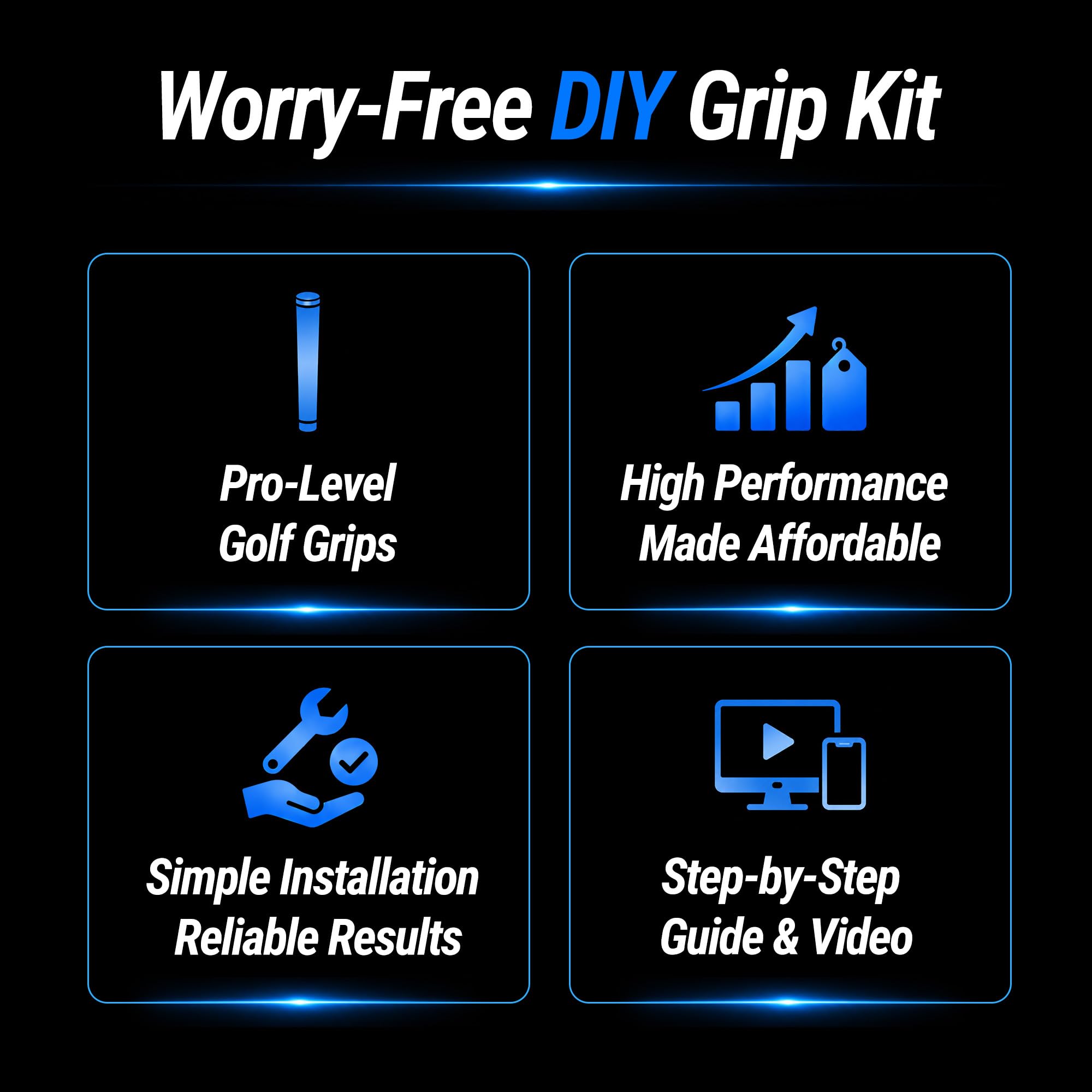SAPLIZE G50 Endurance - Juego de empuñaduras de golf, un equipo de nivel profesional imprescindible, empuñaduras de goma de alta adherencia de alta durabilidad diseñadas para un control constante de