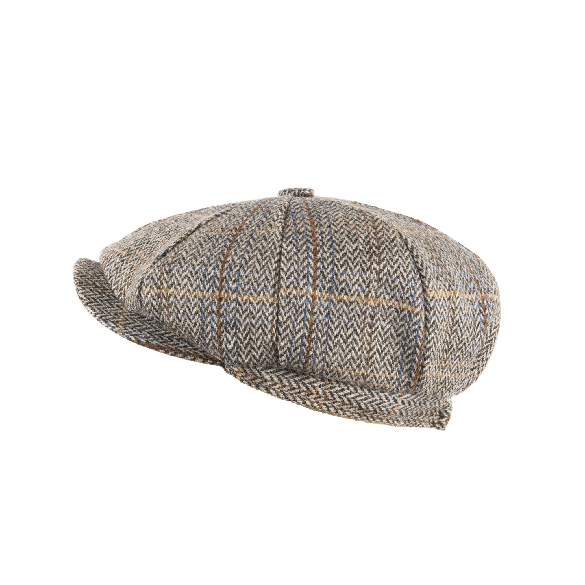 Heritage Traditions Grey Carlyle Newsboy Cap - Jumbo Herringbone