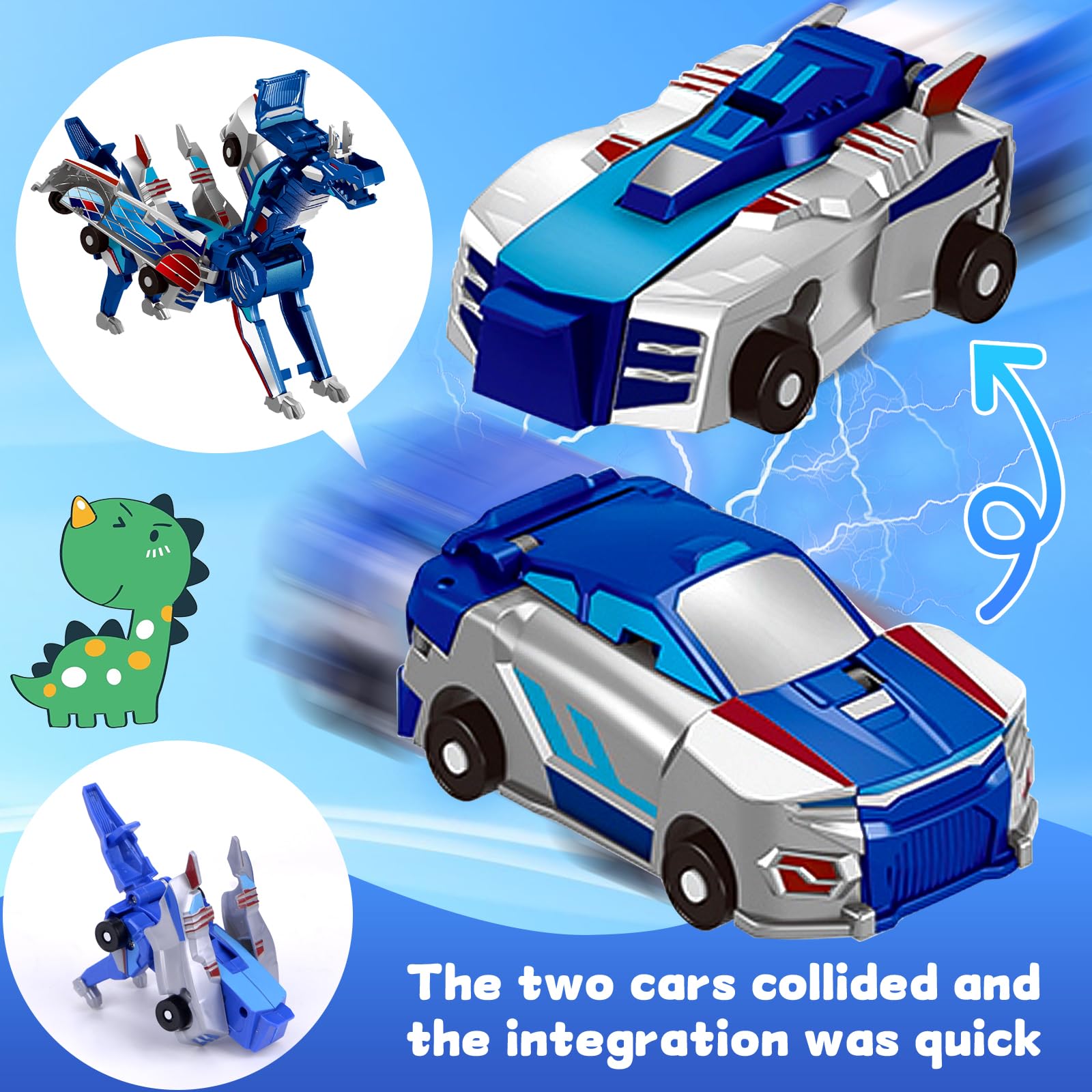Vibbang Trasformazione Auto Robot Giocattolo Regalo, Giocattoli, Pegasus Volanti Robot Giocattolo, Set di robot per auto unicorno con deformazione automatica, regalo di compleanno