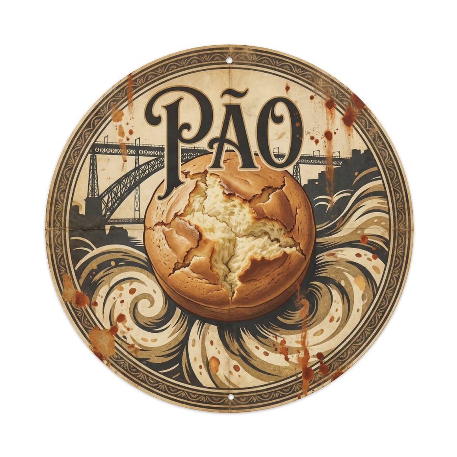 Portuguese Travel Bakery Bread Cafe Culture Heritage Metal Tin Sign