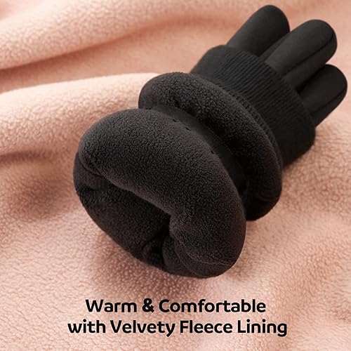 Vista 2 de FREETOO Winter Gloves for Women, 2022 Stylish Double Locking Thermal Running Gloves, Warm Waterproof Touchscreen Driving Gloves