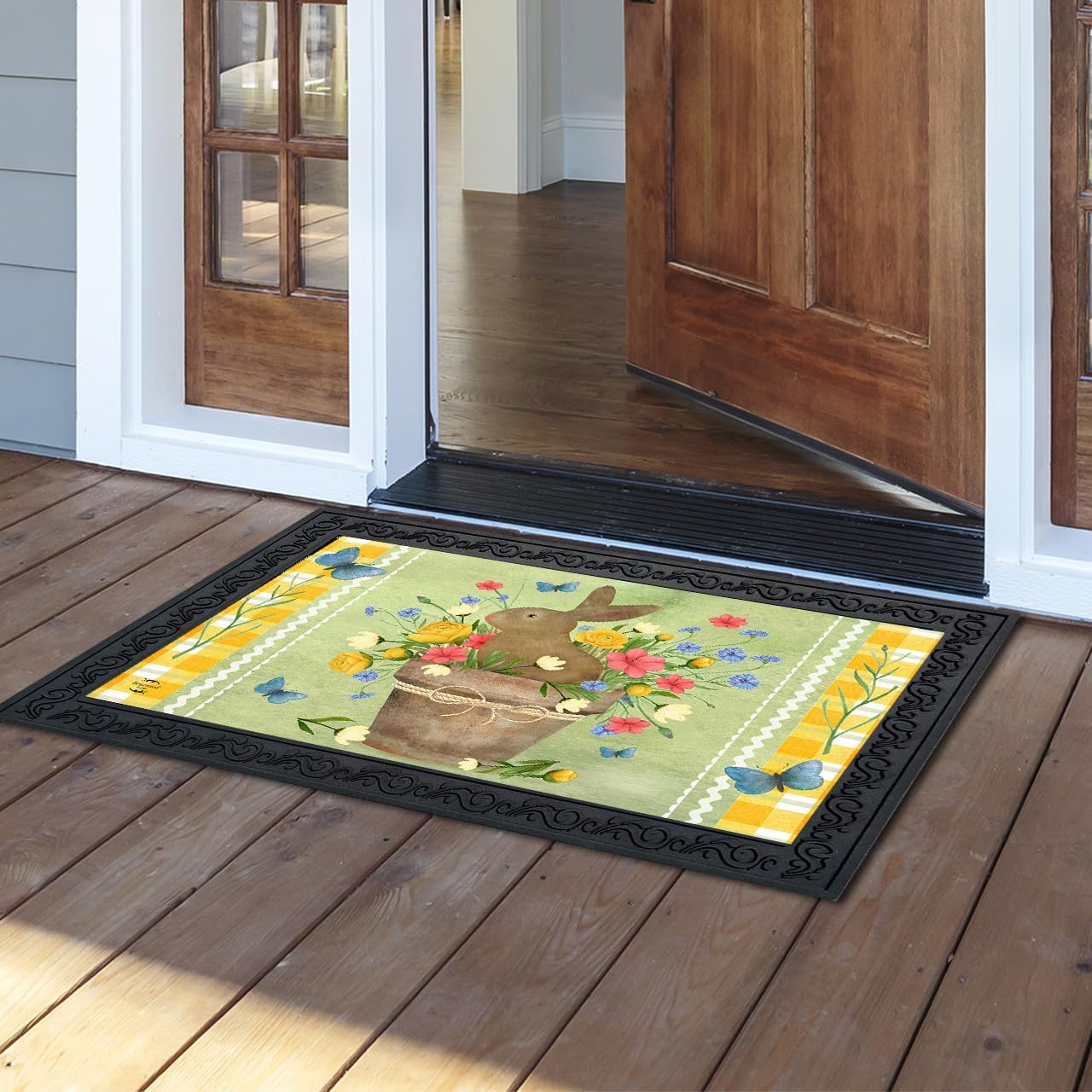 Briarwood Lane Flowerpot Bunny Doormat