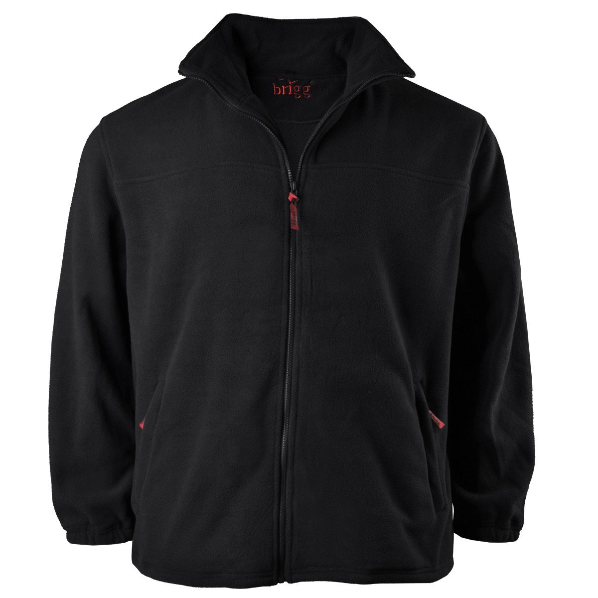 Brigg Fleecejacke Übergröße schwarz ohne Futter, Größe:5XL