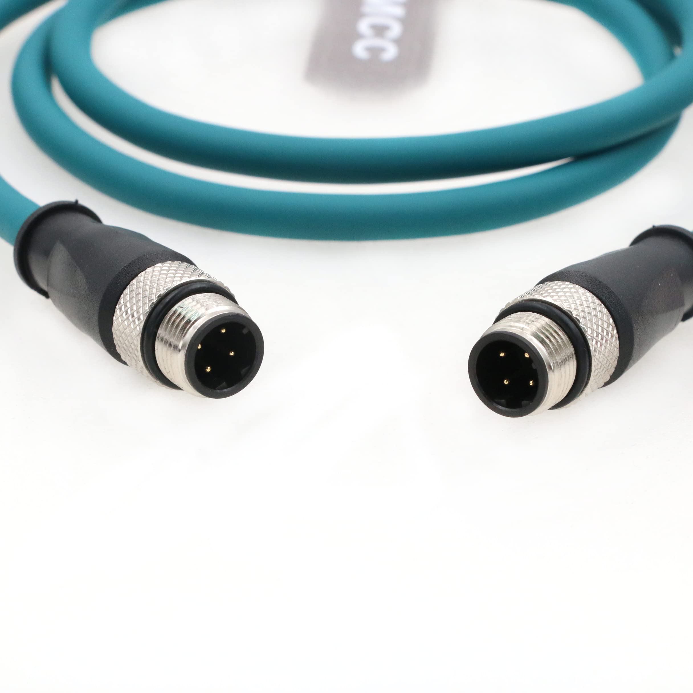 ZBLZGP Extension Ethernet Gigabit Shielded Cable M12 D Code 4 Pin To 4 Pin Male Industrial Vision Camera Cat5 Cable For Sensor Industiral Automation
