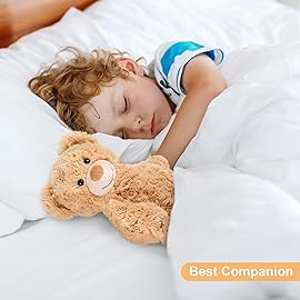 SuzziPals Teddy Bear Stuffed Animals, Microwavable Stuffed Animal Heating Pads for Heat Therapy, Stress Relief Toy for Anxiety, Cuddle, Companion, Bear Plush Gifts for Girls Boys Adults