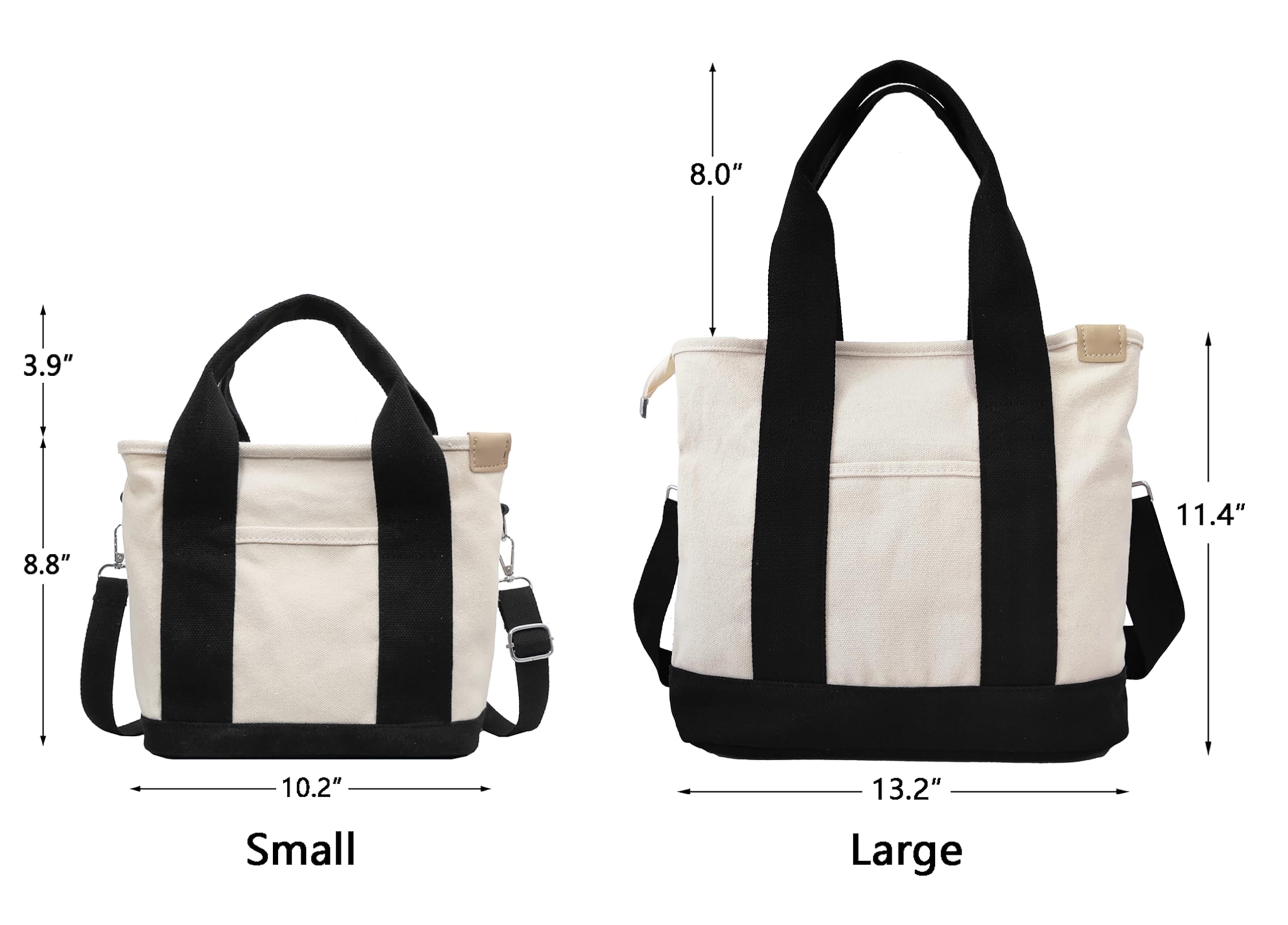 Halemet Bolsa pequeña con cremallera para mujer, bolsa cruzada de lona, bolsa de hombro, bolsa de mensajero 2023