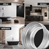 Vista 5 de Reductor de conductos de ventilación de 8 a 6 pulgadas - Conector redondo de acero galvanizado - Montaje de conducto - Acoplamiento de aumento