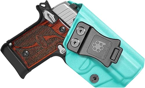 Amberide IWB KYDEX Holster Fit Sig Sauer P938 Pistol, Inside Waistband Concealed Carry, Adjustable Cant & 'Posi-Click' Retention, USA Made by