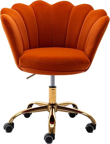 Miniatura 14 de Silla moderna de oficina en casa, silla de escritorio con ruedas, silla giratoria de tocador, silla de maquillaje, sillas ajustables en altura para