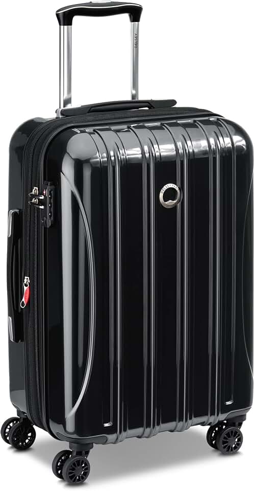 DELSEY PARIS Helium Aero Hardside Expandable Luggage with Spinner Wheels, Black, Carry-On Plus 21 Inch