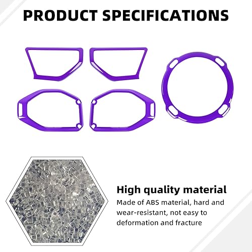 Miniatura 4 de Cubierta de altavoz de pilar y cubierta de audio para altavoz de techo, kit de anillo de cubierta de altavoz de maletero, 5 piezas, compatible con