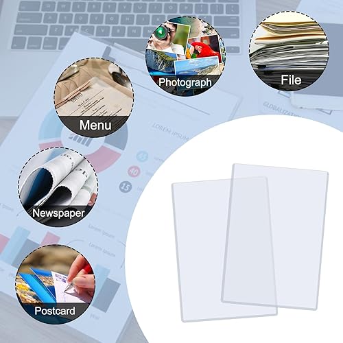 Miniatura 3 de Rainmae Paquete de 5 protectores rígidos de impresión de 11 x 17 pulgadas, protectores de hojas de plástico duro impermeables transparentes, fundas