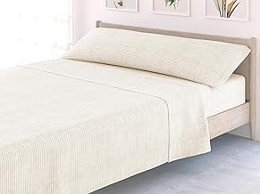 Liniva Home - Set of Coralina Canale Thermal Winter Sheets - Adriana Model (10910, Ecrude, Bed 180 cm)