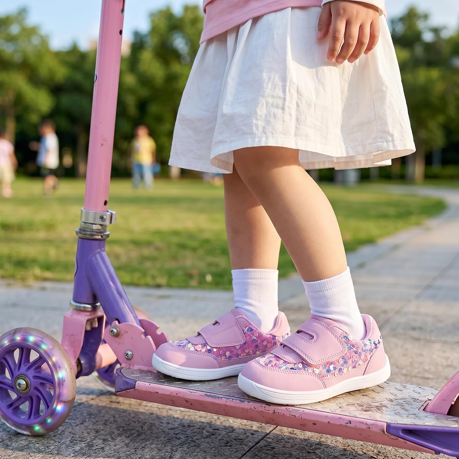 WateLves Toddler Little Kids Wide Shoes Girls Boys Barefoot Sneakers Zero Drop Walking Lightweight Non-Slip Shoes