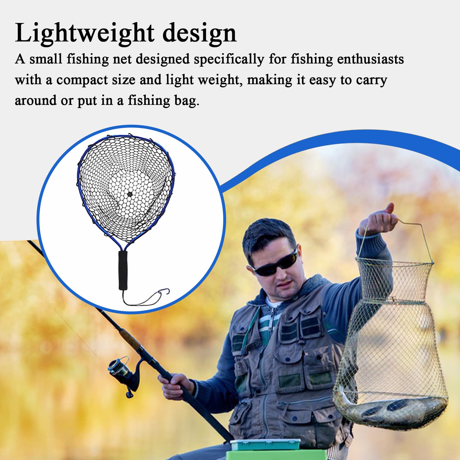 Filet de pêche Outil de pêche Multifonctionnel léger | Filet de Capture pour Aquarium pour plage, kayak, eau salée, aquarium, survie en extérieur, ruisseau, montagne, bas-fonds,