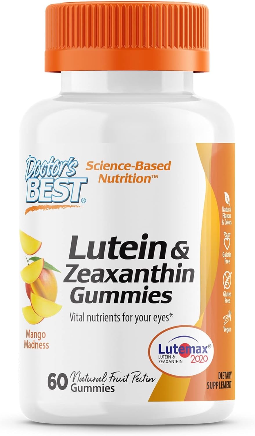 Doctor’s BEST Lutein Gummies with Lutemax 2020, 60 Ct, Chewable Natural Eye Support Supplement, Marigold Lutein, Zeaxanthin, Eye Health & Macular Support, Non-GMO, Natural Fruit Pectin, Vegan Doctor’s BEST Lutein Gummies with Lutemax 2020, 60 Ct, Chewable Natural Eye Support Supplement, Marigold Lutein, Zeaxanthin, Eye Health & Macular Support, Non-GMO, Natural Fruit Pectin, Vegan