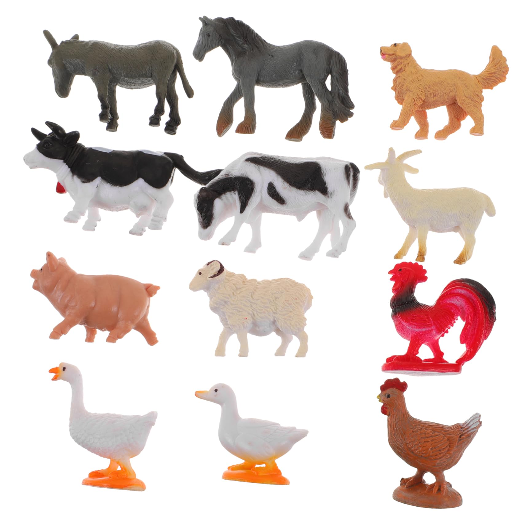 Cabilock 36piezas Figuras De Animales De Adornos Simulados para Decoración De Casa y Jardín Accesorios Educativos