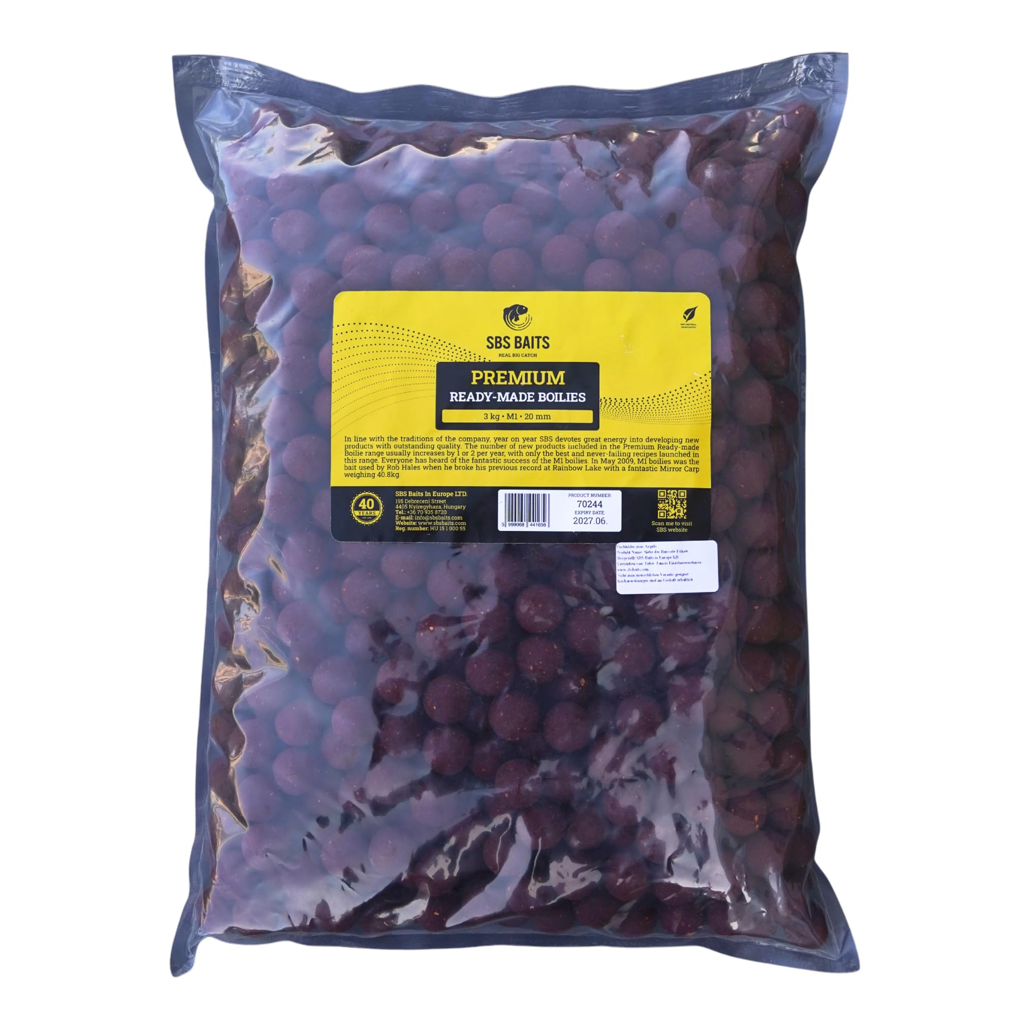 3kg Premium Boilies 16 mm M1(Spice) Futter Karpfen Köder Angeln