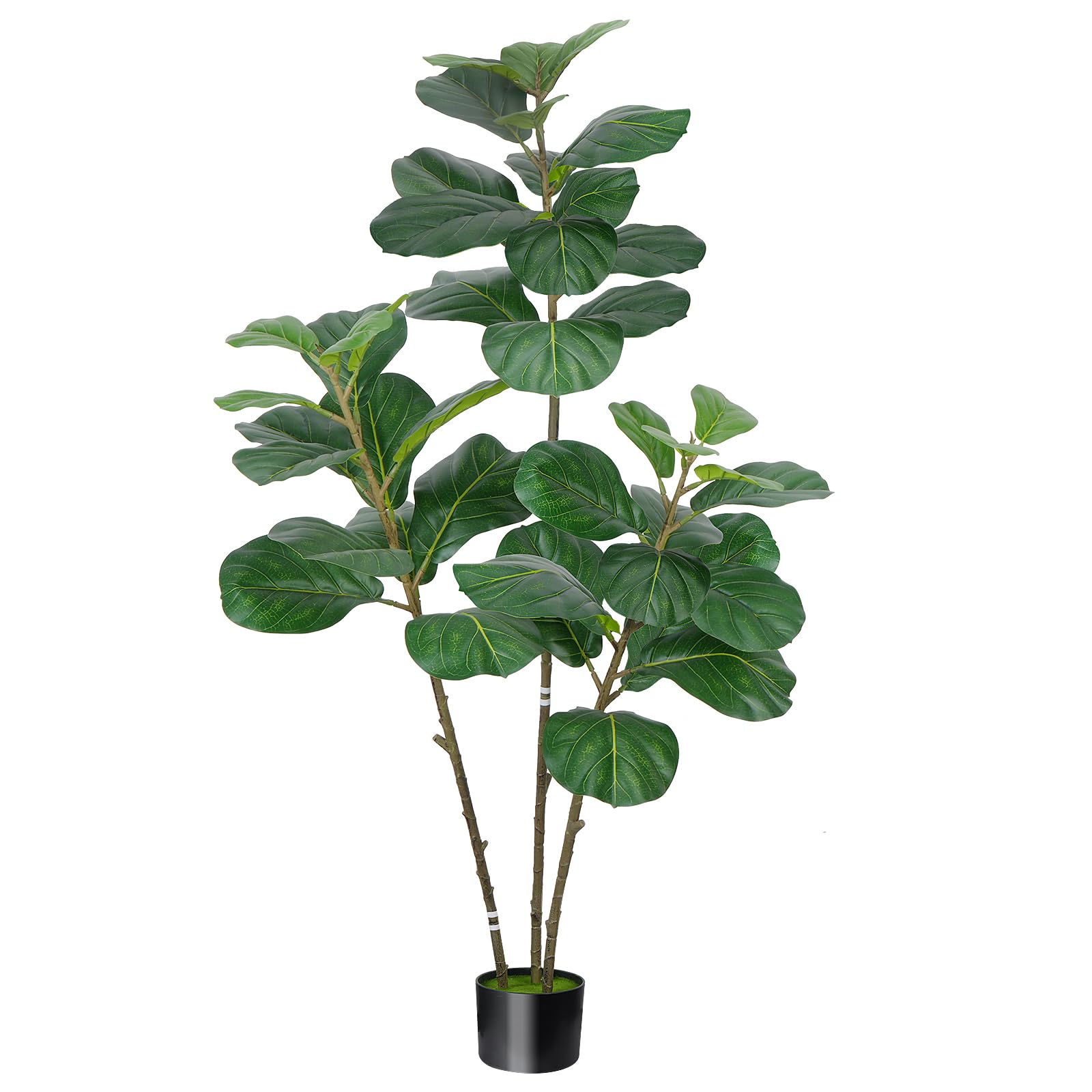 Fairblo Artificial Fiddle Leaf Fig Tree 150cm Realistic Faux Ficus Lyrata Plant with Pot Large Artificial Plants Indoors Floor Plant Tall Fake Tree for Living Room Bedroom Office Home Decor โ image 1