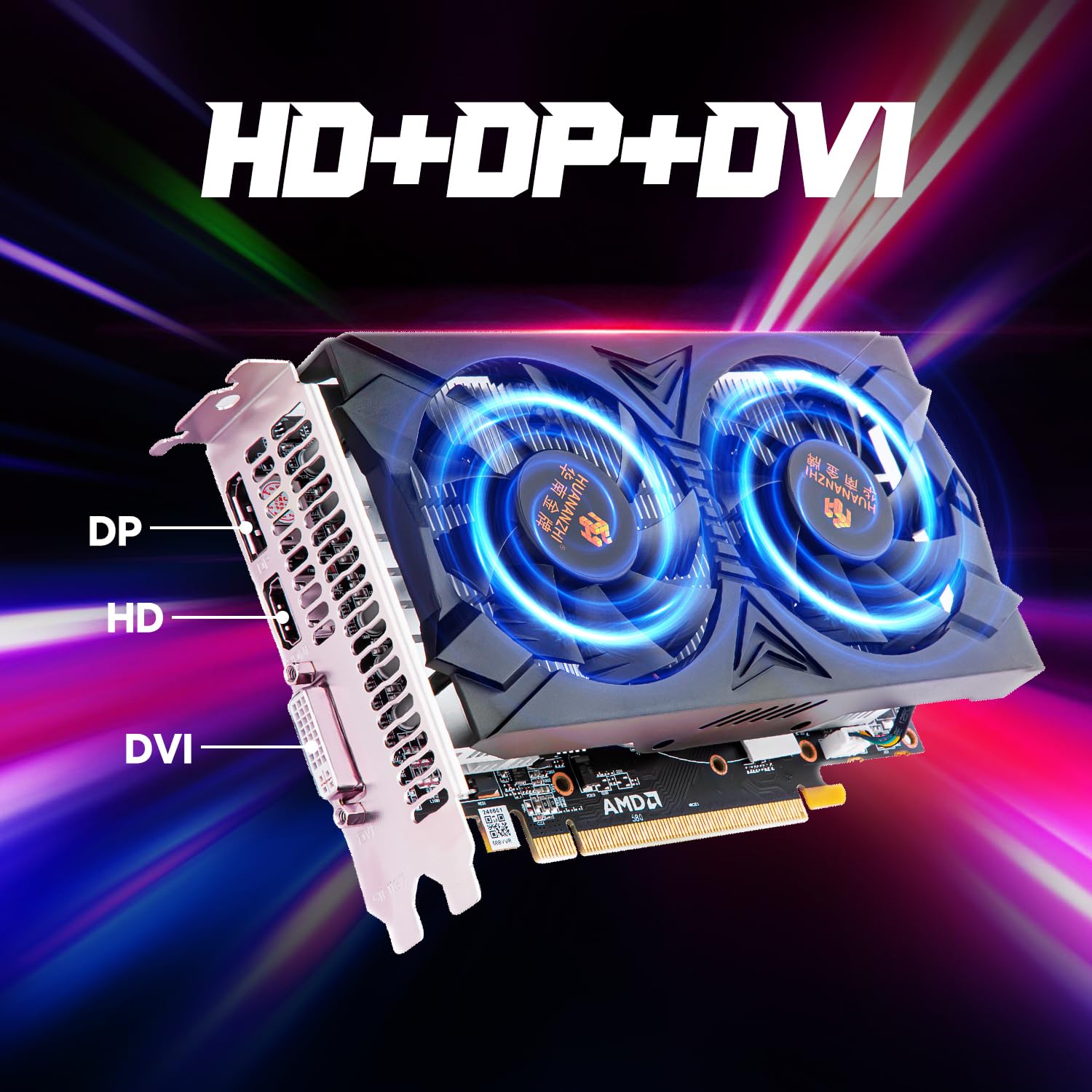 Amazon | HUANANZHI RX 580 8G 2048SP グラフィックスカード - AMD