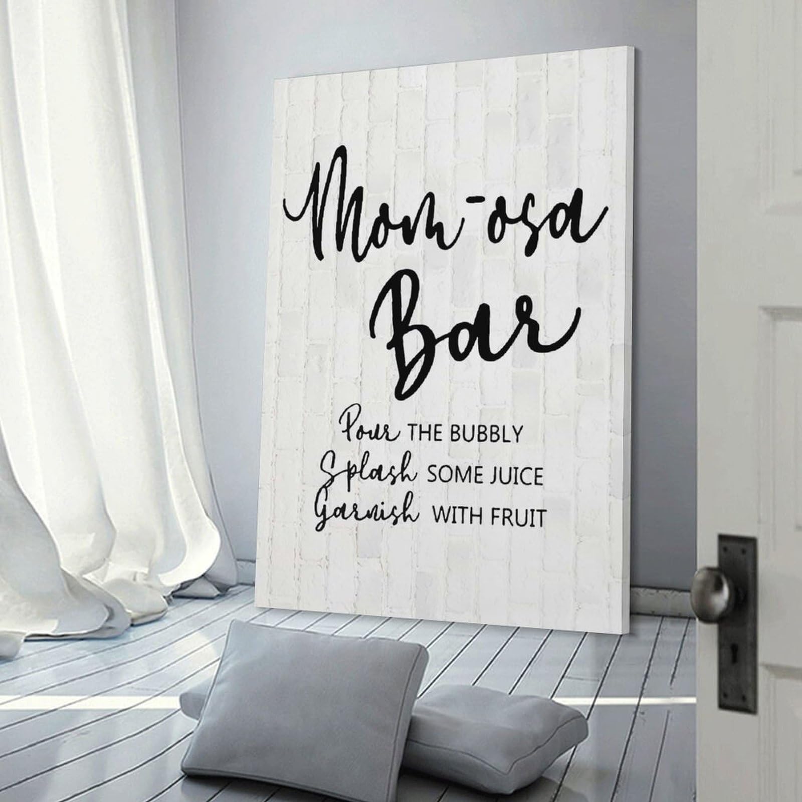 Junmoney Mom Osa Bar Home Decor Wall Art 08x12inch(20x30cm), for Living Room, Lounge Or Sitting Room, A Home Accent with Warm Character
