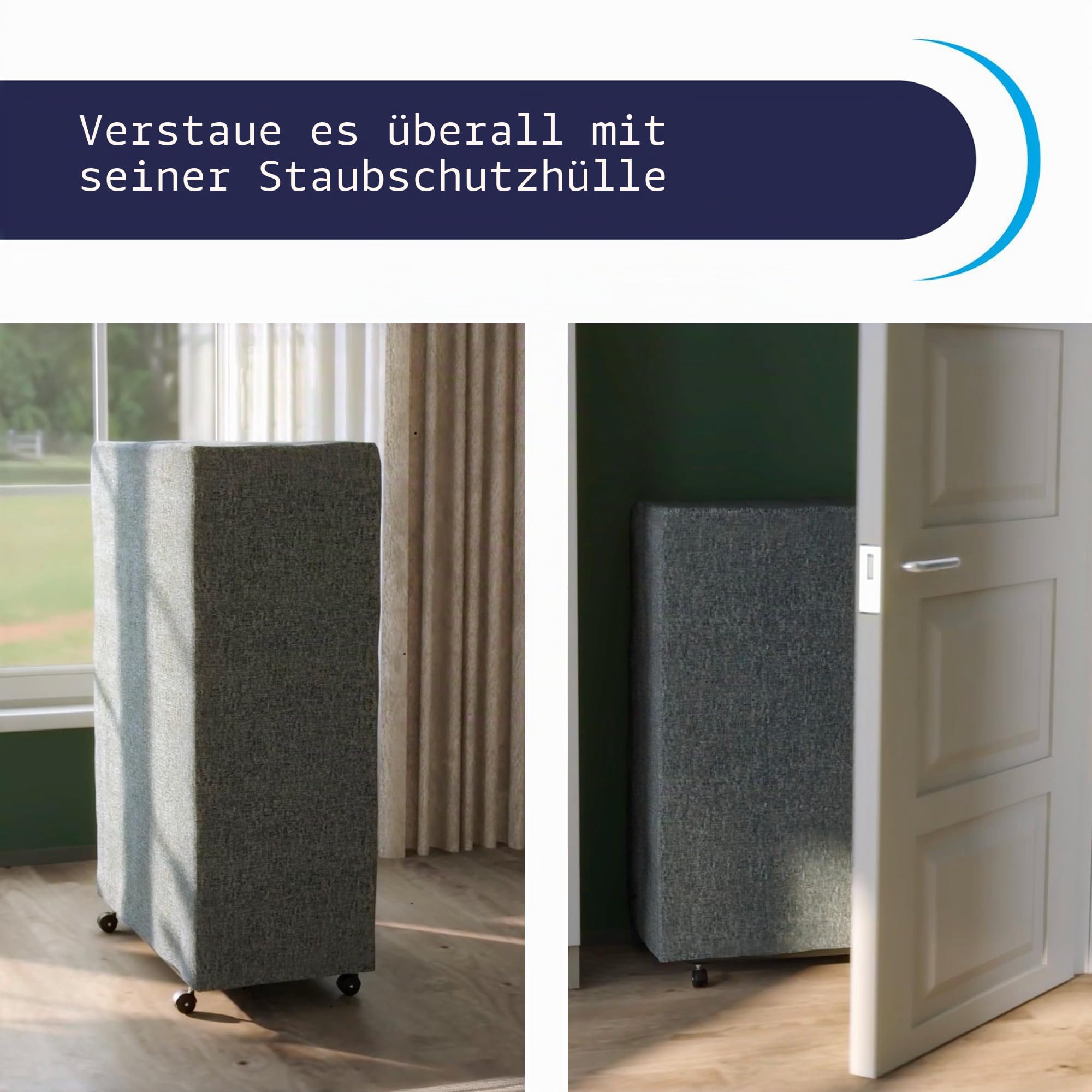 soluko Klappbett 80x200 mit Lattenrost, Memory-Foam-Matratze, Staubschutzbezug inklusive, Stabile Konstruktion mit 4 Lenkrollen – Made in Italy