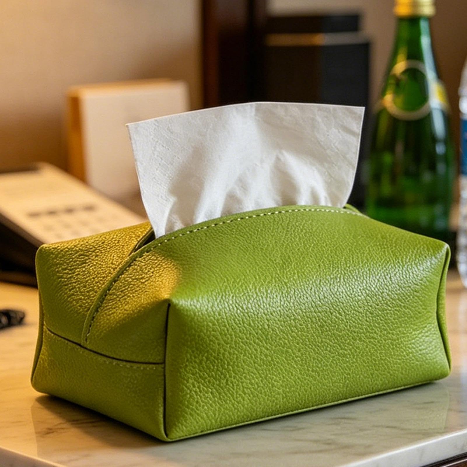 Portarotolo magnetico in pelle PU per auto, SUV, camion, camper, monovolume, berlina, pickup, consolle, accessorio elegante e funzionale