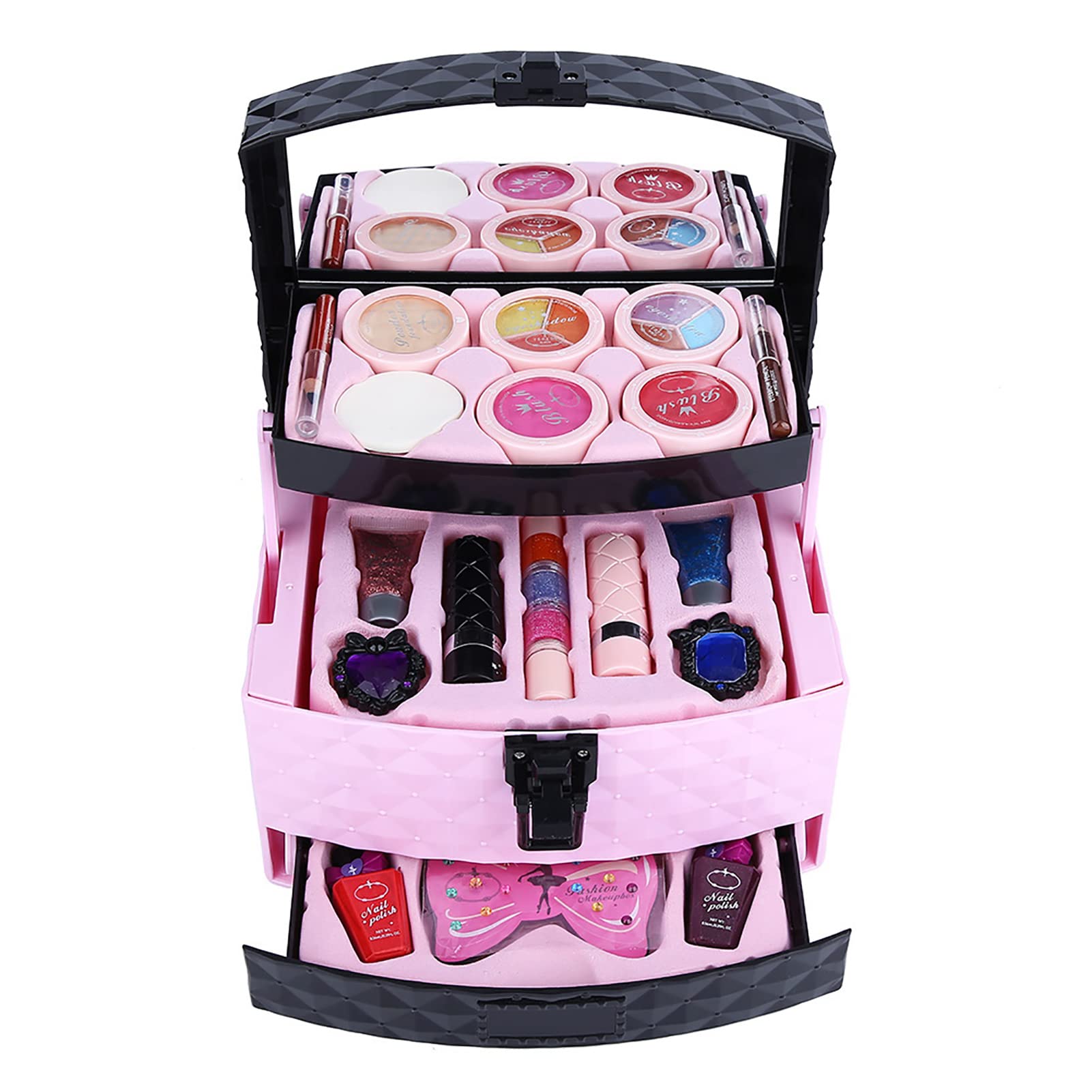 Set di Cosmetici per Ragazze per Giochi di Trucco Creativo, Accessori Morbidi Lavabili per Bambini e Bambine, Ideali per Feste di Compleanno