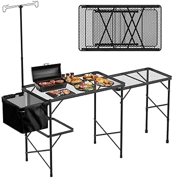 Amazon.com : WildFinder Folding Table with Sink and Double Shelf