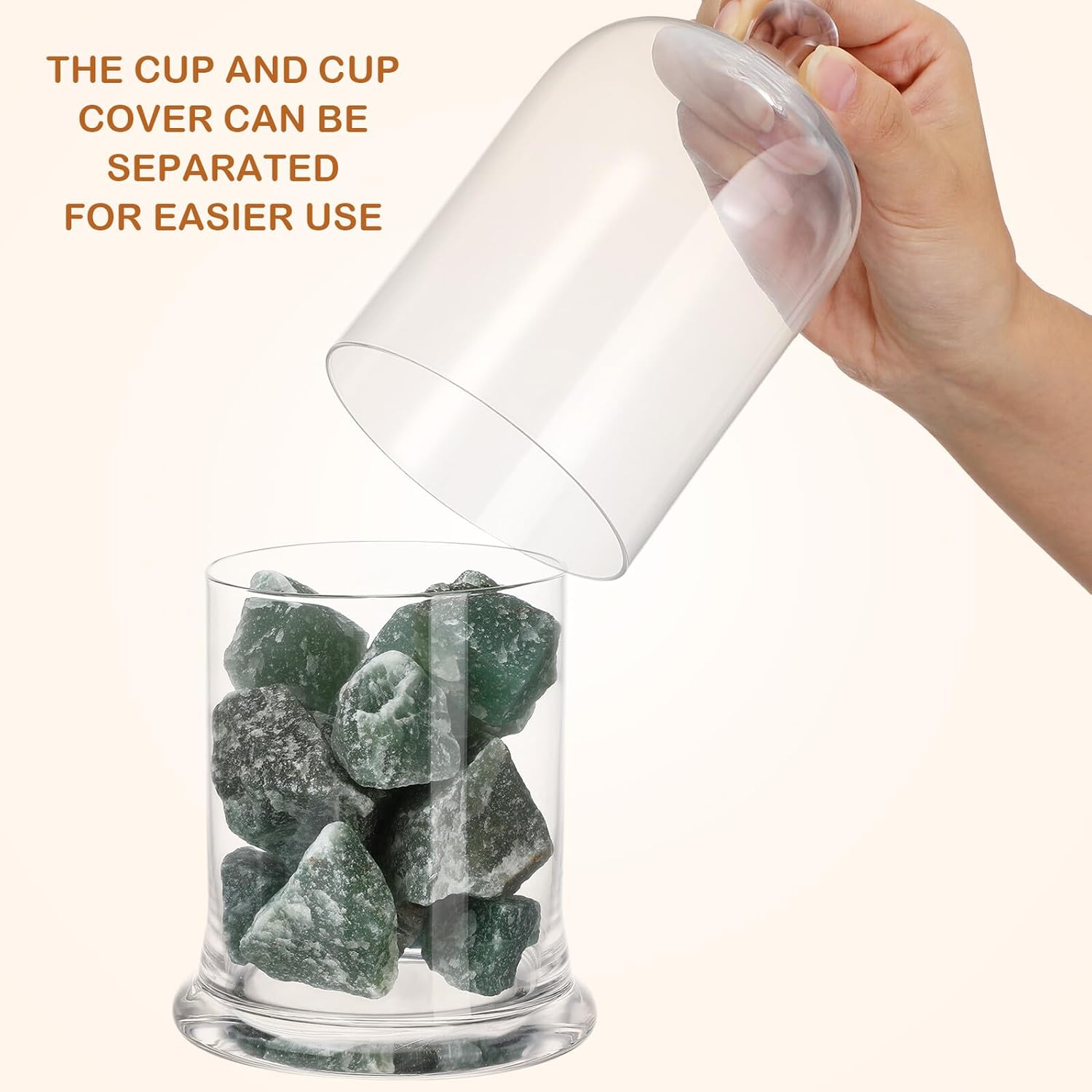 Glass Bell Jar Candle Holders 2pcs Set Hand Blown Decorative Wedding Table Candlestick Ornaments for Home Party Centerpiece