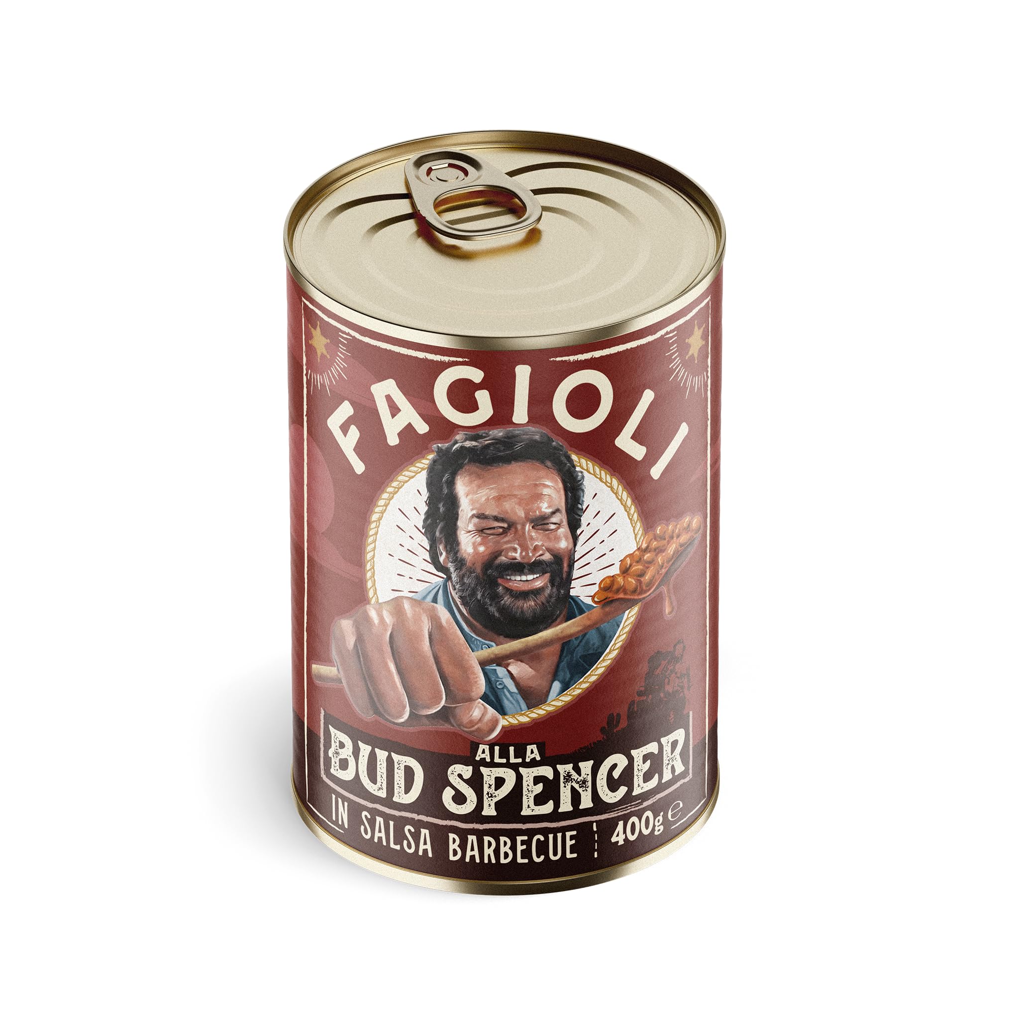 Fagioli alla Bud Spencer - In Salsa Barbecue con Fagioli Bianchi, Lattina da 400g (Pronti in 3 minuti, Senza Glutine, Vegani, Prodotti in Italia)