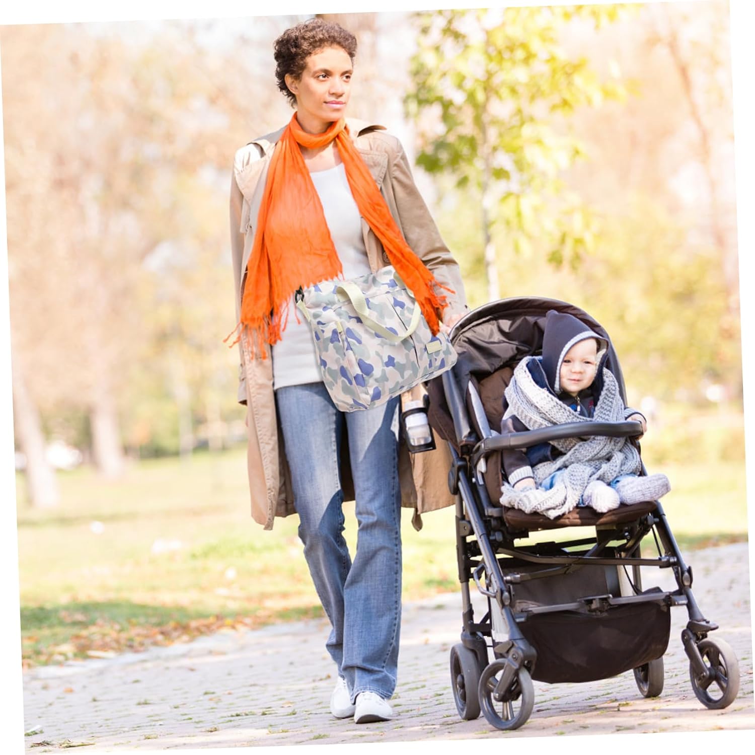 Garneck Fashionable Mommy Hospital Bag Baby Travel Bag Diaper Tote Large Handbag for Mom Handbag