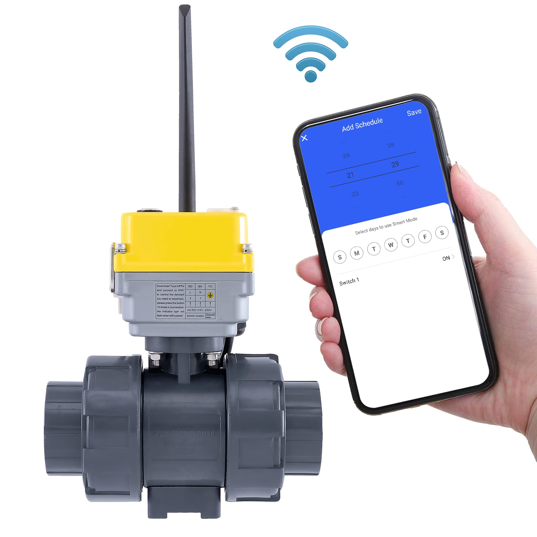 Smart Electric Ball Valve AC/DC110V-230V High Torque 1.5