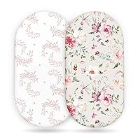 Vista 19 de Juego de sábanas ajustadas ultra suaves para cuna, 2 unidades, ajuste universal para cunas, cesta de moisés, colchón ovalado y rectangular, seguro