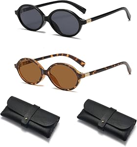 retro oval sunglasses for women men...